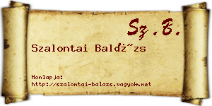 Szalontai Balázs névjegykártya