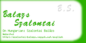 balazs szalontai business card