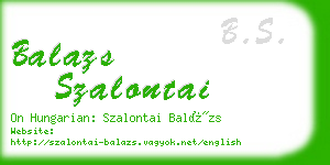 balazs szalontai business card